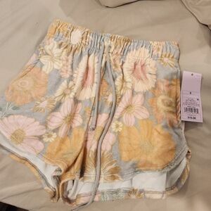 Floral Terry Cloth Womens Loungewear Wild Fable Shorts New With Tags Size Small